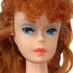 #7 Barbie doll titian hair face 1963